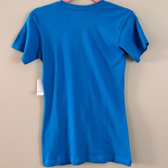 Disney Alice & Cheshire Cat Short Sleeve T Shirt Aqua Blue NWT - Picture 2 of 11